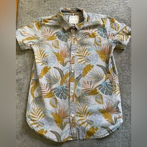 Boys Denim And Flower Button Down Shirt 13/14